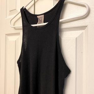 Free People Black Ribbed Tank Top